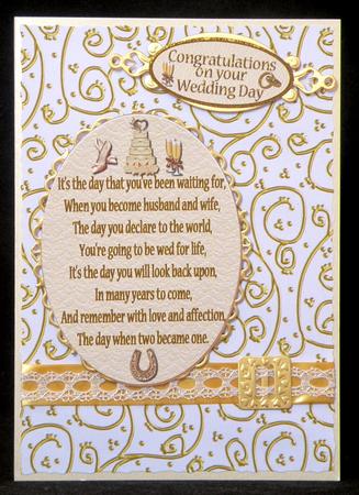 Three Wedding Verse Toppers (with Greetings/sentiments) by Suzi Cooper