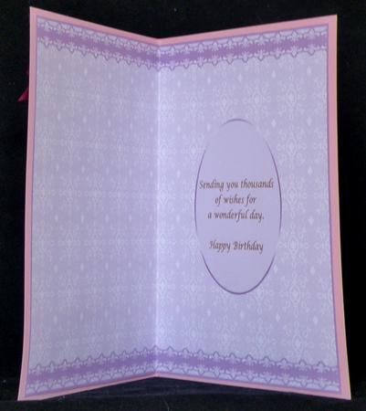 Dusty Pink Anniversary Insert by Suzi Cooper