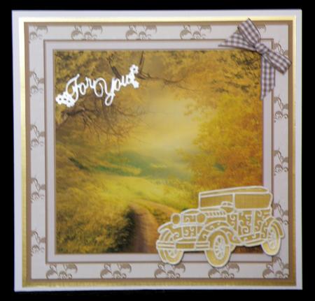 A Drive in the Country Approx: 8x8ins Insert by Suzi Cooper