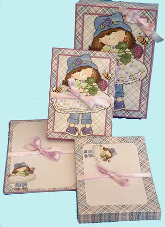 Cloey Loves Purple (1) Stationary Set by Suzi Cooper