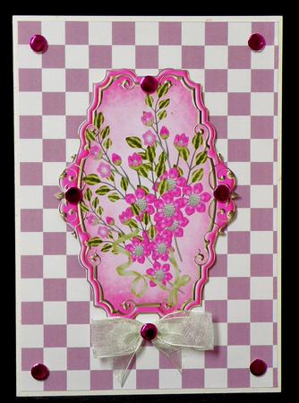 Dusty Rose & Chalk Checkered Background by Suzi Cooper