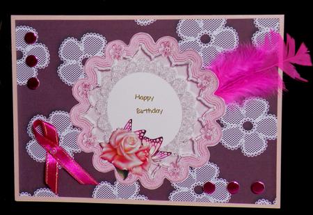 Deep Purple A4 Lace Daisy Backing Paper by Suzi Cooper