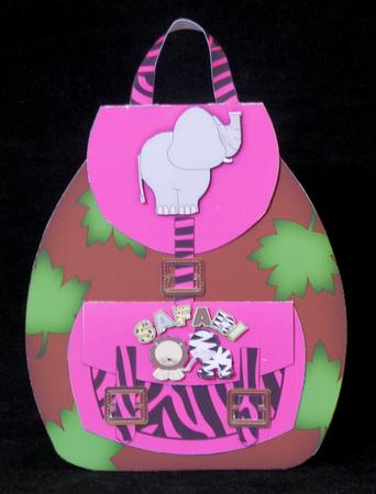 Jungle Fun Backpack Shaped Card Kit by Suzi Cooper