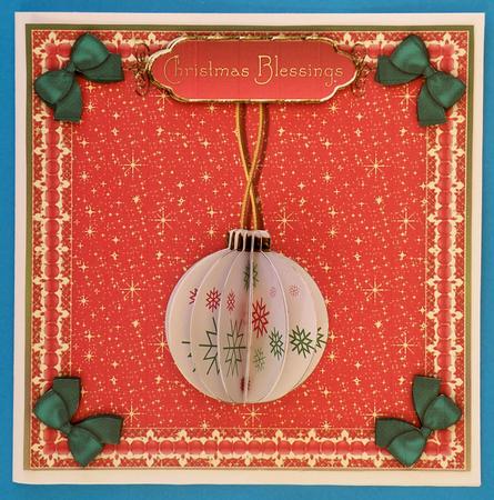 3D Bauble Embellishment and Card Front by Suzi Cooper