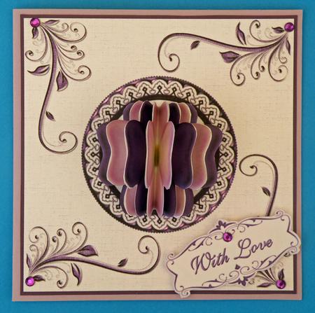 3D Pansy Embellishment with Card Front by Suzi Cooper