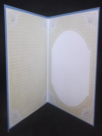 Cream Checked Fashion Base 7x5in Folded Insert by Suzi Cooper