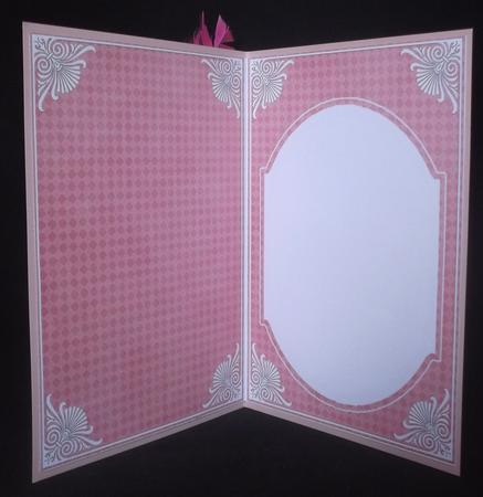 Pink Checked Fashion Base 7x5in Folded Insert by Suzi Cooper