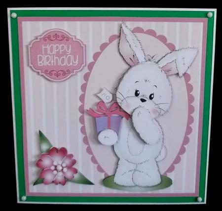 Bunny with Gift by Suzi Cooper