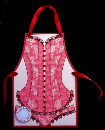 Blank Canvas Lingerie Apron to Embellish Tent Card Mini Kit by Suzi Cooper