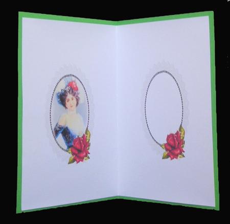 Cameo Vintage Lady with Red Roses Insert by Suzi Cooper