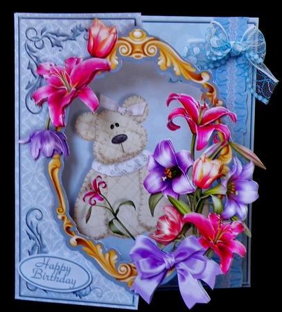 Open Frame Front Mini Kit - Summer Teddy by Suzi Cooper