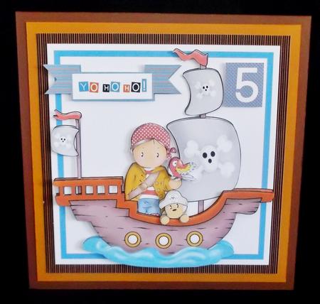 Yo Ho Ho Pirate Birthday Card by Suzi Cooper