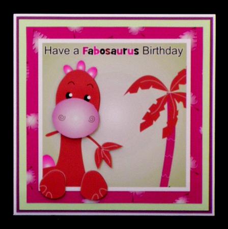 Have a Fabosaurus Birthday Card - Lilac by Suzi Cooper