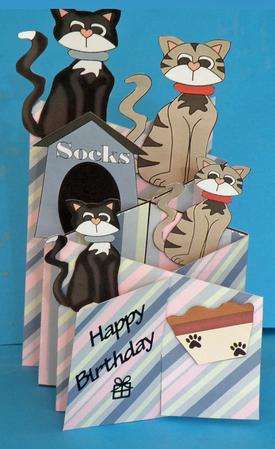 Cats Cascade Card Kit by Suzi Cooper