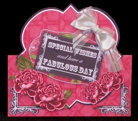 Red Rose Fabulous Day Blackboard Over 3D Card Kit by Suzi Cooper