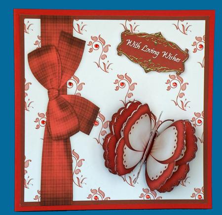 3D Butterfly Embellsihment 3 and Card Front by Suzi Cooper