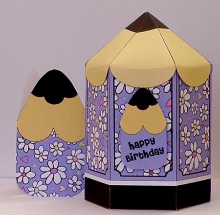3D Pencil Shaped Treat or Favour Box Mini Kit by Suzi Cooper