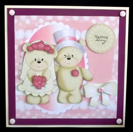 Wedding Teddies Decoupage Mini Kit by Suzi Cooper