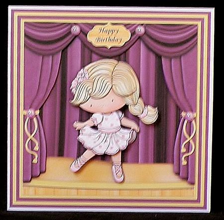 Ballerina Izzy 8x8 Mini Kit, Decoupage & Ages by Suzi Cooper