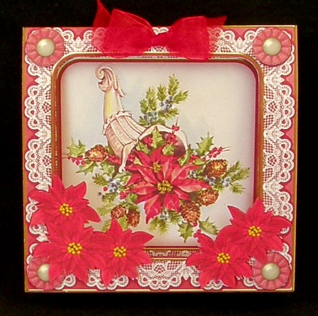 Christmas Floral 7inch Vintage Tent Card Mini Kit by Suzi Cooper