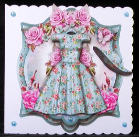 Soft Pastel Silky Floral Dress in Tag Card Form by Suzi Cooper