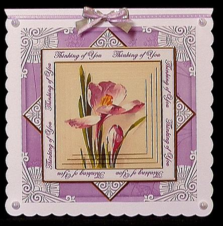 Purple Iris Thinking of You Diamond Megacoupage Cf Kit by Suzi Cooper