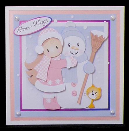 Snow Hugs Card Topper by Suzi Cooper