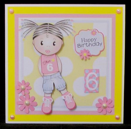 Jada in Sneakers Girls Birthday Topper by Suzi Cooper