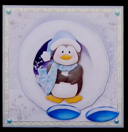 Christmas Penguin 8x8 Mini Kit by Suzi Cooper