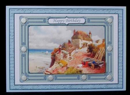 Cliff Top View Card Topper & Easy Cut Decoupage by Suzi Cooper