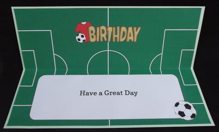 Red Football Top Birthday Large Dl Insert by Suzi Cooper