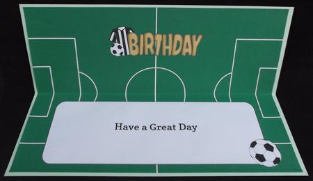 Black & White Stripes Football Top Birthday Large Dl Insert by Suzi Cooper
