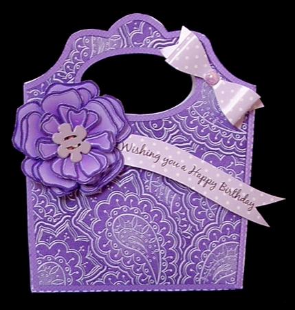 I Love Shoes Tote Bag Purple Paisley by Suzi Cooper