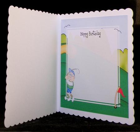 Bert Plays Golf Matching 8 x 8 Insert Panel by Suzi Cooper