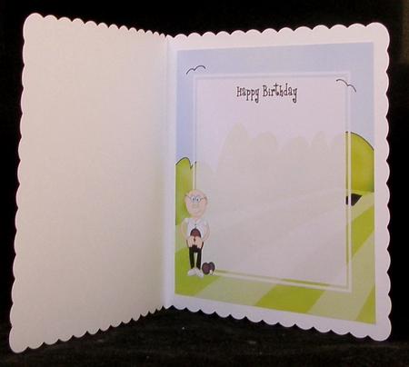 Bert Plays Bowls Matching 8 x 8 Insert Panel by Suzi Cooper