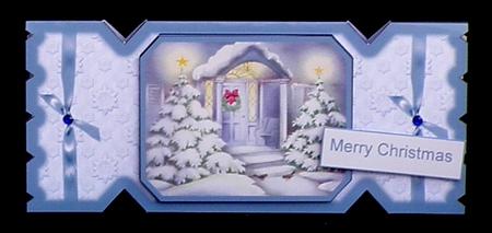 Vintage Christmas Door Cracker Card by Suzi Cooper