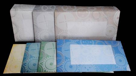 Set of 7 Male Dl Steampunk Envelopes by Suzi Cooper