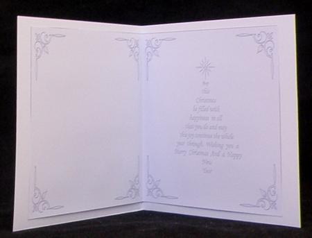 6x6 Christmas Insert & Verse in Silver Christmas Tree Shape by Suzi Cooper