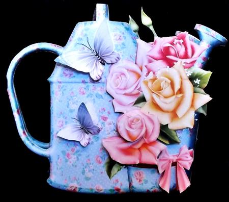 Shabby Chic Watering Can Card Kit by Suzi Cooper