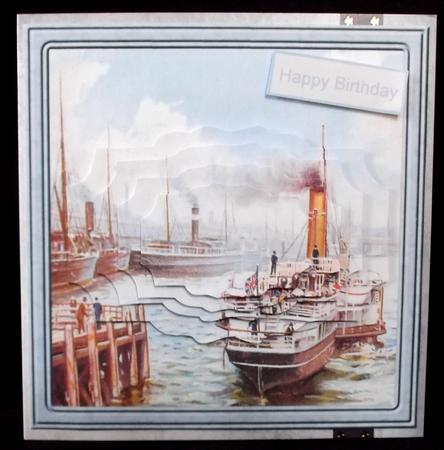 Belfast Harbour Card with Shaped Stackers by Suzi Cooper