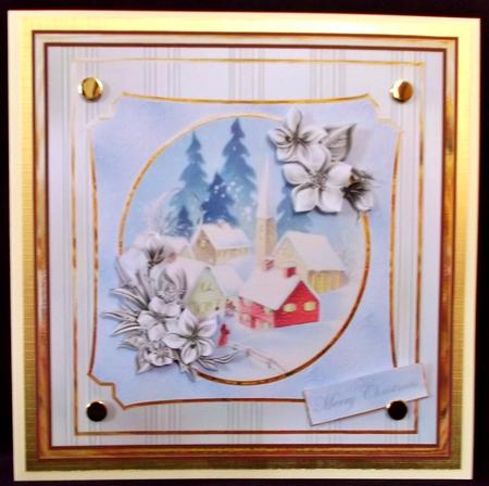 Christmas Church Card with Decoupage by Suzi Cooper