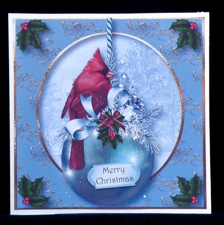 Red Cardinal Christmas Bauble by Suzi Cooper