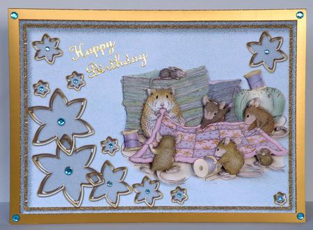 Floral & Diamond Card Bases / Fronts 1 by Suzi Cooper