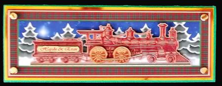 Christmas Vintage Train Quick Card for Men by Suzi Cooper