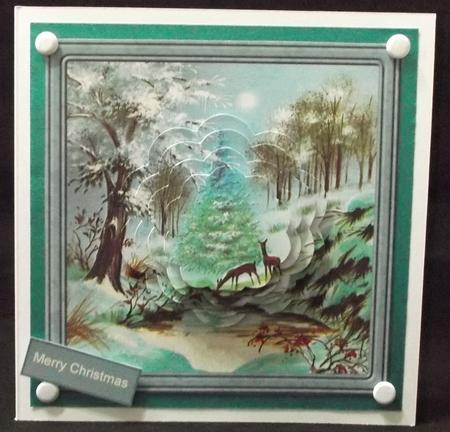 The Deer Water Hole Card with Petal Stacker by Suzi Cooper