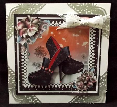 Lovely Ladies Shoes on Lace  by Suzi Cooper