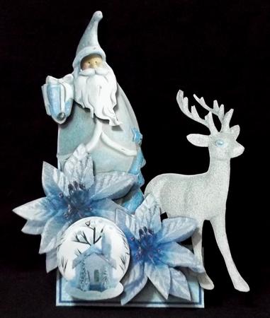 Flowers & Things Shaped Card Kit - Christmas Blue by Suzi Cooper