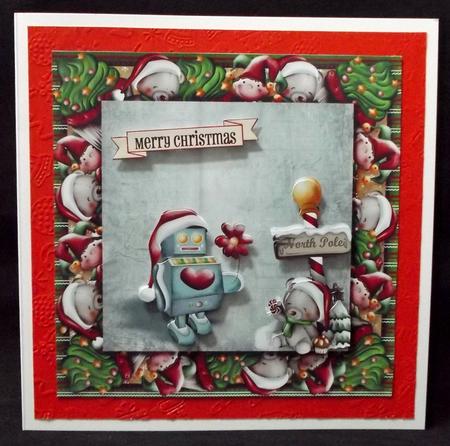 Christmas Topper Robot by Suzi Cooper