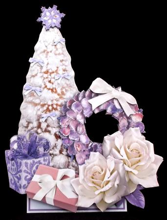 Flowers & Things Shaped Card Kit - Christmas Roses by Suzi Cooper