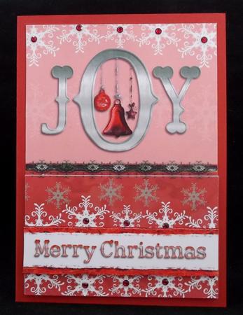 Christmas Joy with Baubles and Snowflakes by Suzi Cooper